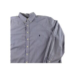 Ralph Lauren Navy & White Pinstripe Button-Down Shirt
